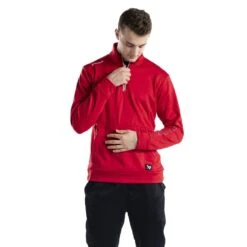 BAUER 1/2 Zip Fleece Team - Rot - Sr.